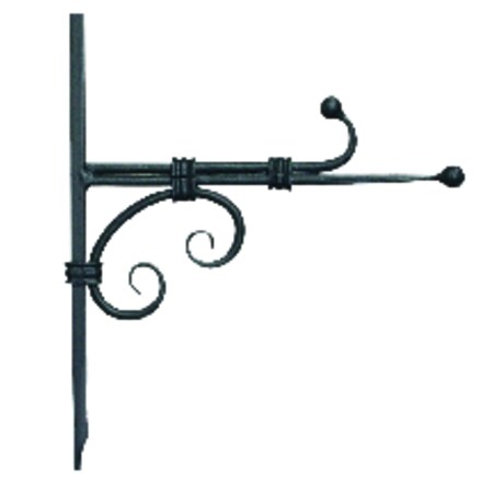 Panacea Black Steel 10 in. H Hook and Ball Plant Bracket 89421